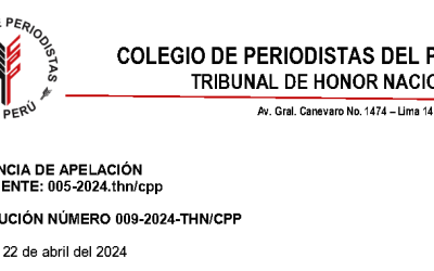 Resolución Número 009-2024-THN/CPP