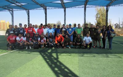 Periodistas participan en mañana deportiva con personal de CM Francisco Bolognesi