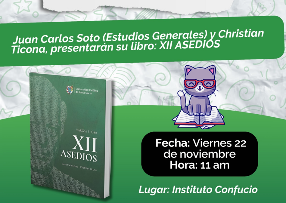 Periodistas Juan Carlos Soto y Cristhian Ticona presentan libro «Vargas Llosa XII Asedios»