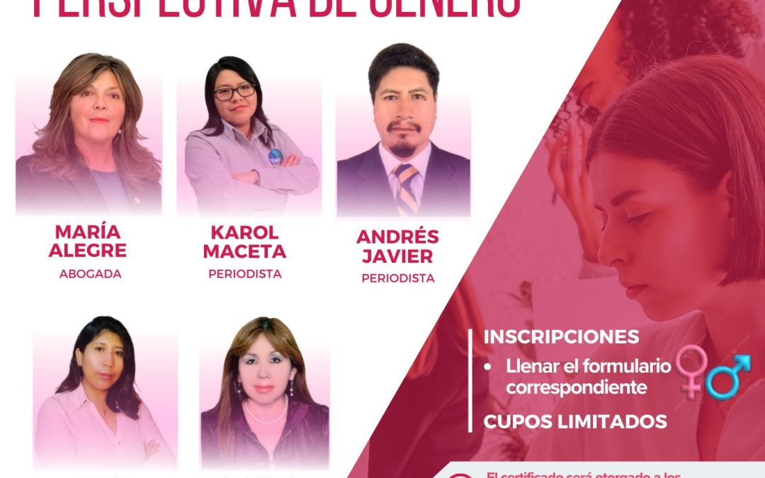 Comunicadores arequipeños se capacitarán en tratamiento informativo en perspectiva de género