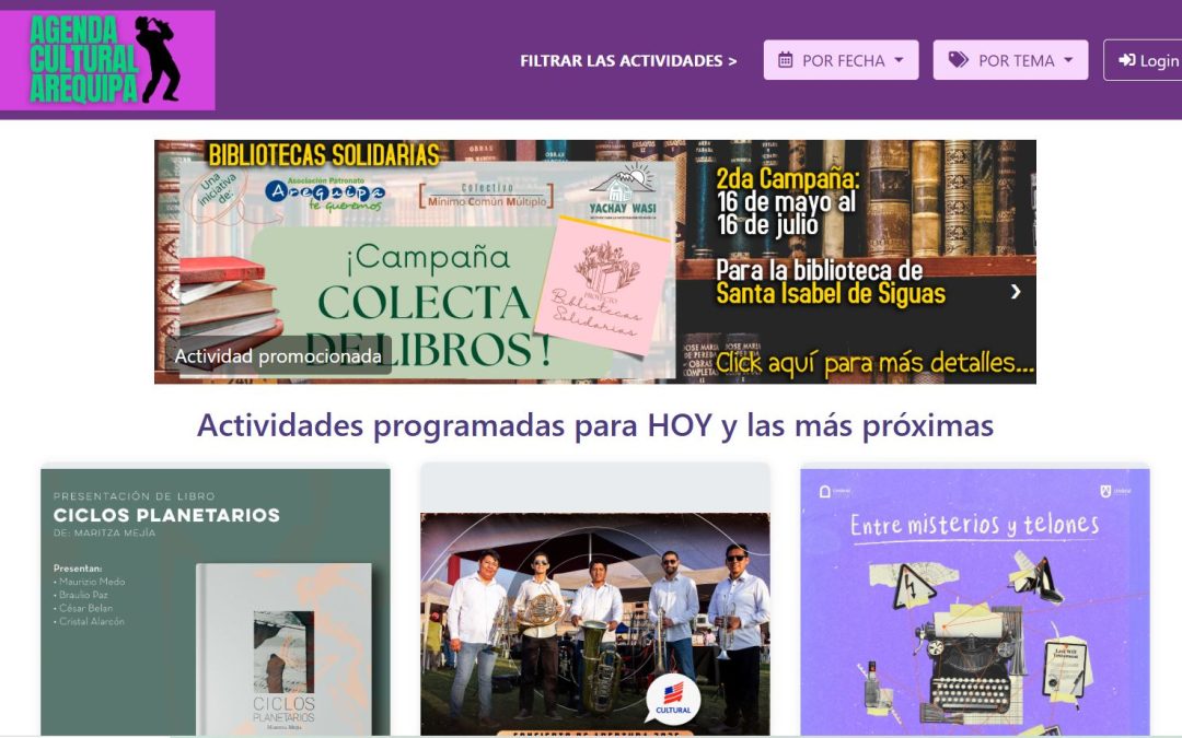 Arequipa lanza Agenda Cultural Digital con respaldo mediático
