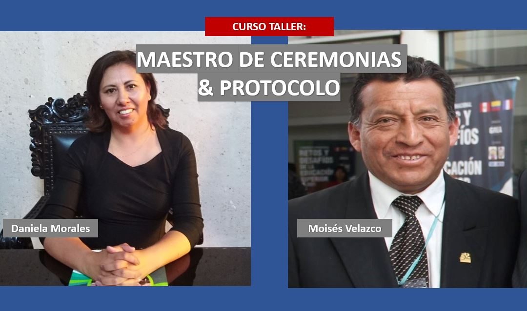 Periodistas Daniela Morales y Moisés Velazco dictarán curso de maestro de ceremonias y protocolo