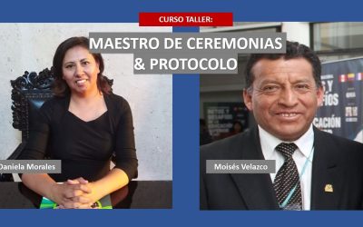 Periodistas Daniela Morales y Moisés Velazco dictarán curso de maestro de ceremonias y protocolo