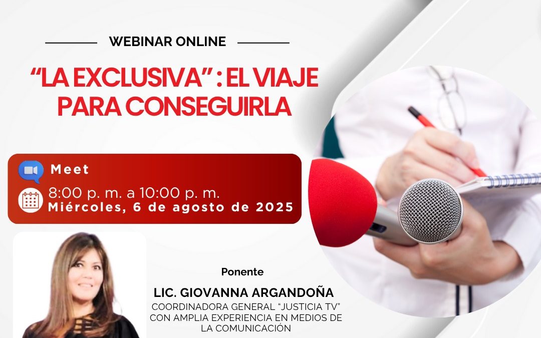 Webinar del Colegio de Periodistas: “La exclusiva: el viaje para conseguirla”