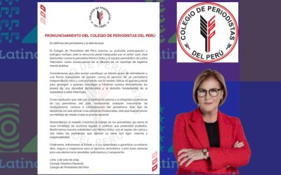Colegio de Periodistas del Perú rechaza denuncia penal contra Mónica Delta y equipo de Latina TV