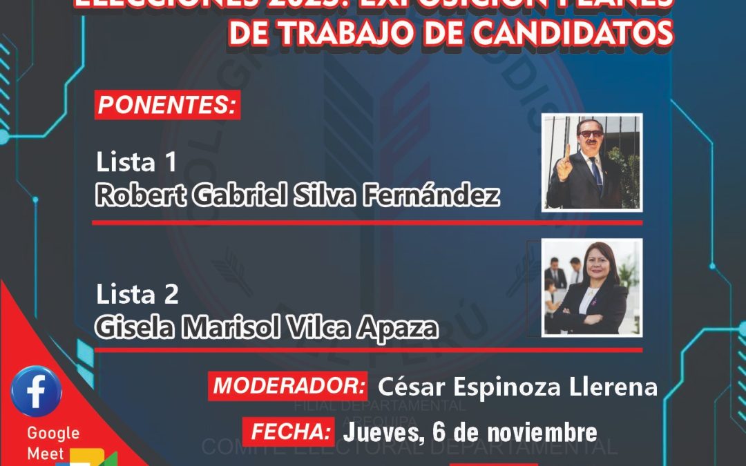 Candidatos al Colegio de Periodistas de Arequipa expondrán sus planes de trabajo este jueves